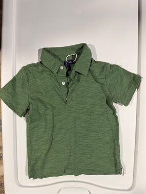 Janie and Jack Olive Green Short-Sleeve Polo